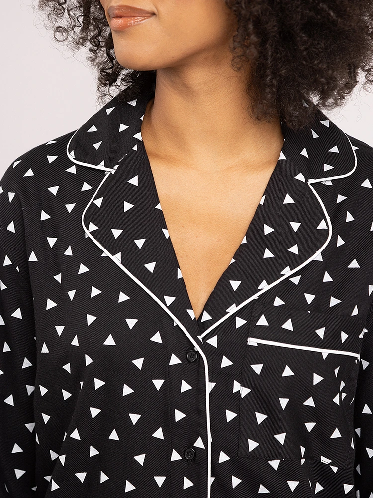 emelie flannel lounge top