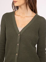 bloom vneck button front cardigan