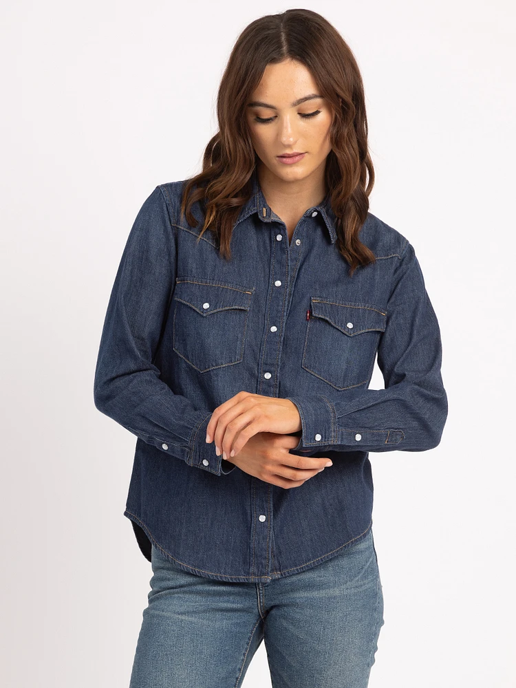 the ultimate western denim shirt