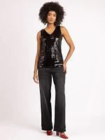 ziya double v neck sequins tank