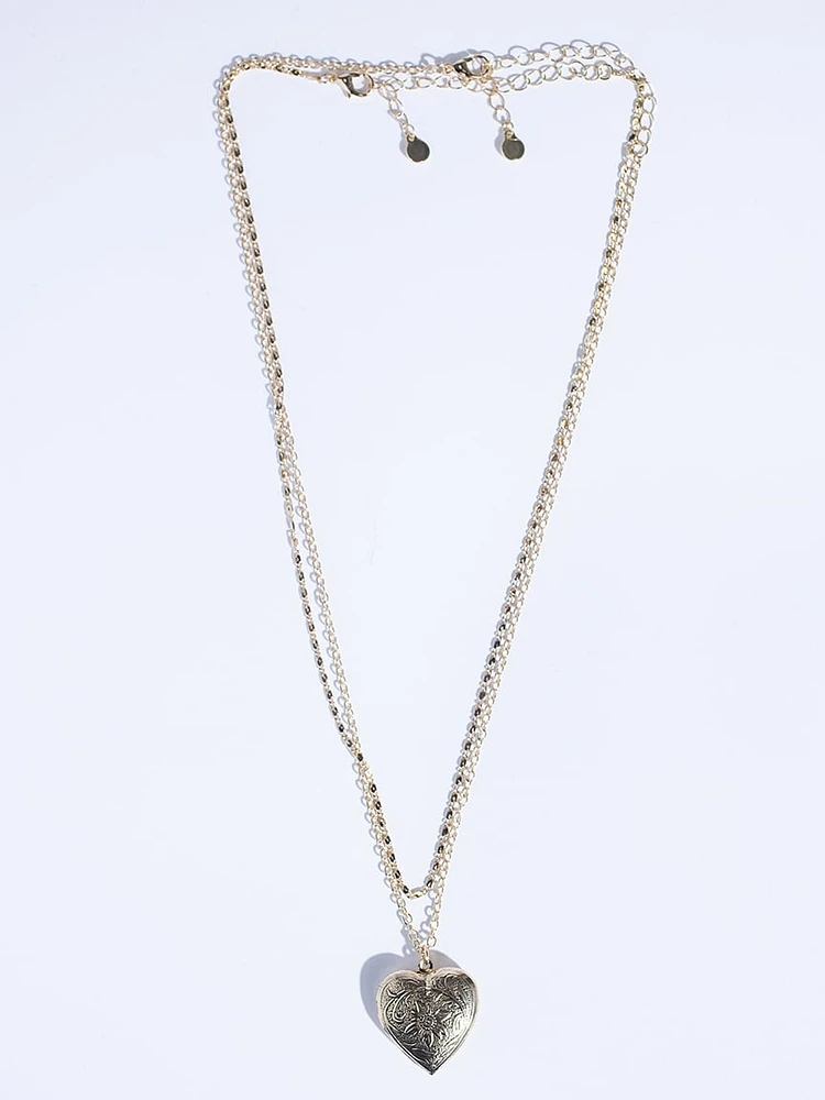 vintage heart locket necklace