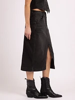 utility skirt washed black