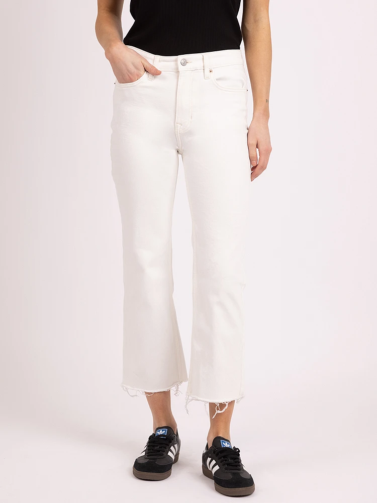 cropped flare jean ecru