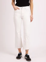 cropped flare jean ecru