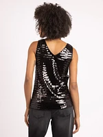 ziya double v neck sequins tank