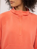 welma mock neck 1/4 zip sweatshirt