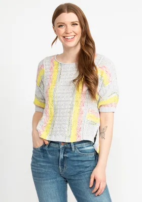brigette short sleeve scoop neck popover