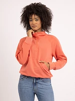 welma mock neck 1/4 zip sweatshirt