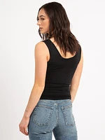 double scoop neck tank