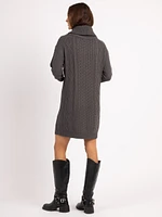 jordana cowl neck knee length dress