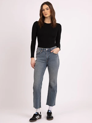cropped flare jean medium authentic