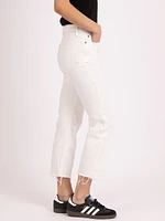 cropped flare jean ecru