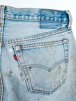 levi's 501 jean with repairs circa early 80s