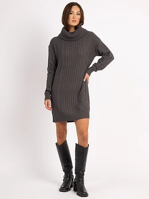 jordana cowl neck knee length dress