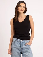 leela double v neck tank