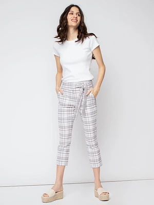 Straight fitted pull-on capri
