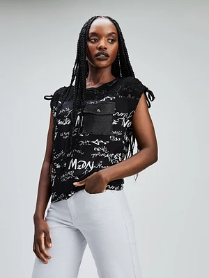 Semi-fitted tank top