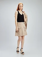 Short A line skirt