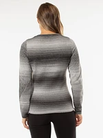 Long-sleeve semi-fitted pullover sweater