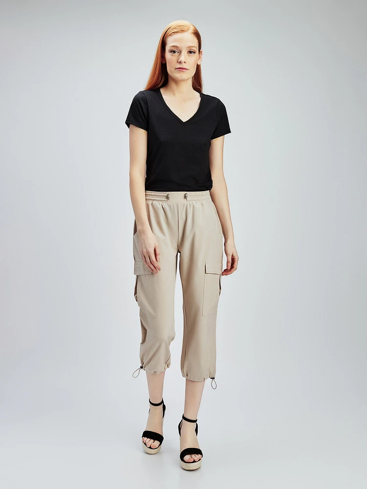 Lounge pull-on capri