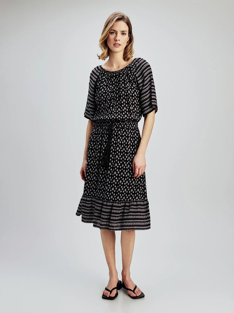 Mid-calf flared skirt