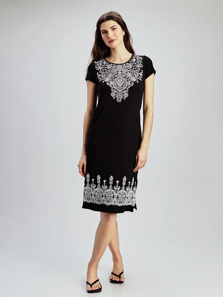 Robe maxi ligne A en tricot