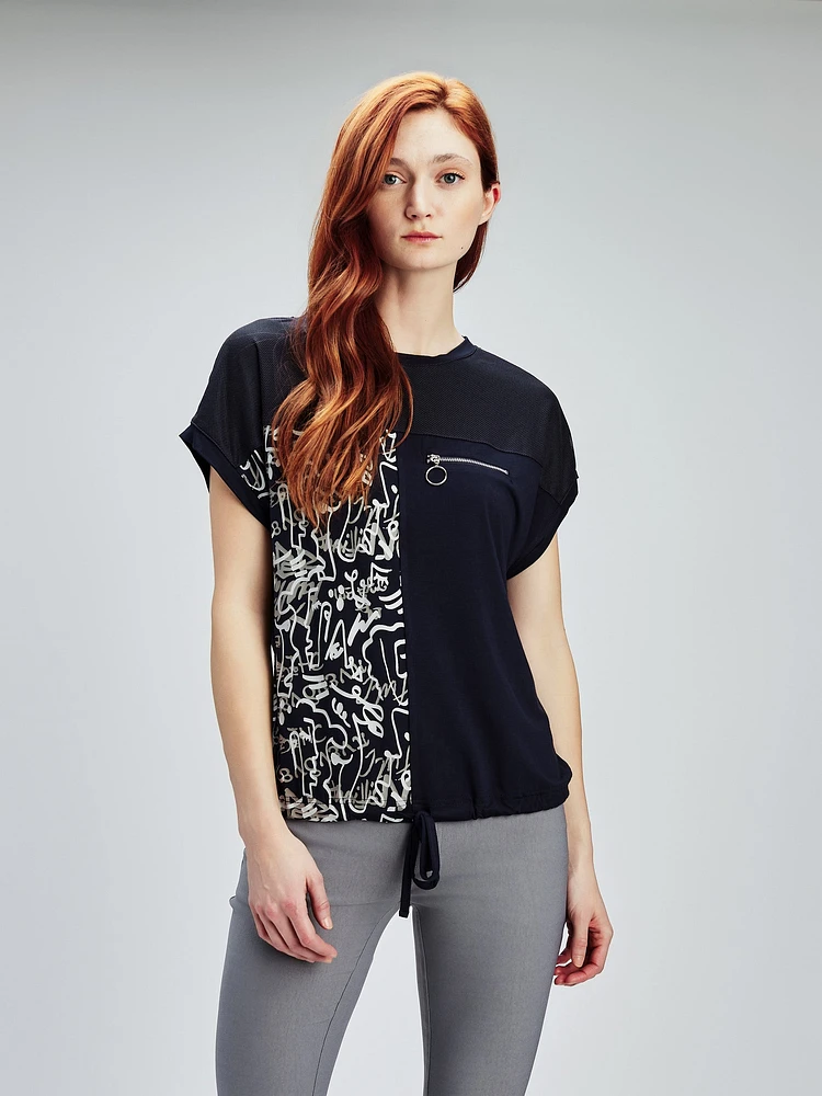 Short-sleeve semi-fitted t-shirt