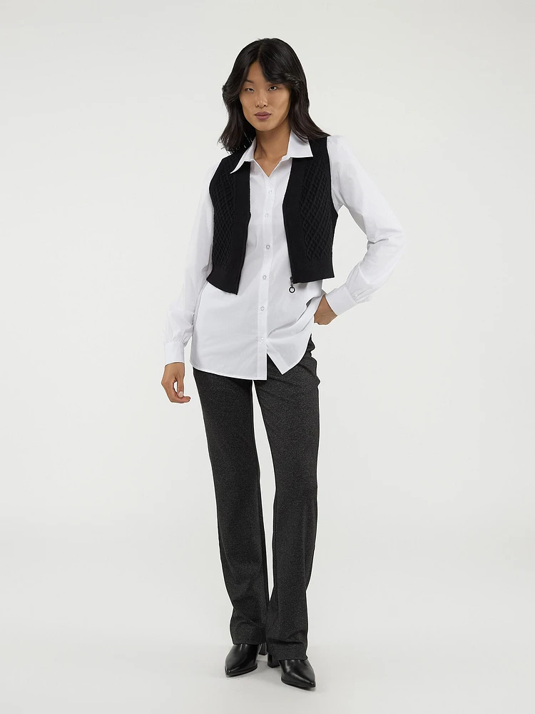 Sleeveless knitted cardigan