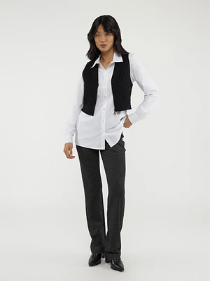 Sleeveless knitted cardigan