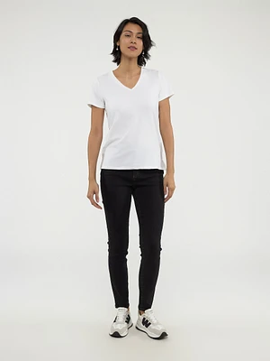 Short-sleeve semi-fitted t-shirt