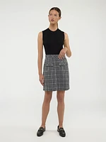 Knit short A line knit skirt