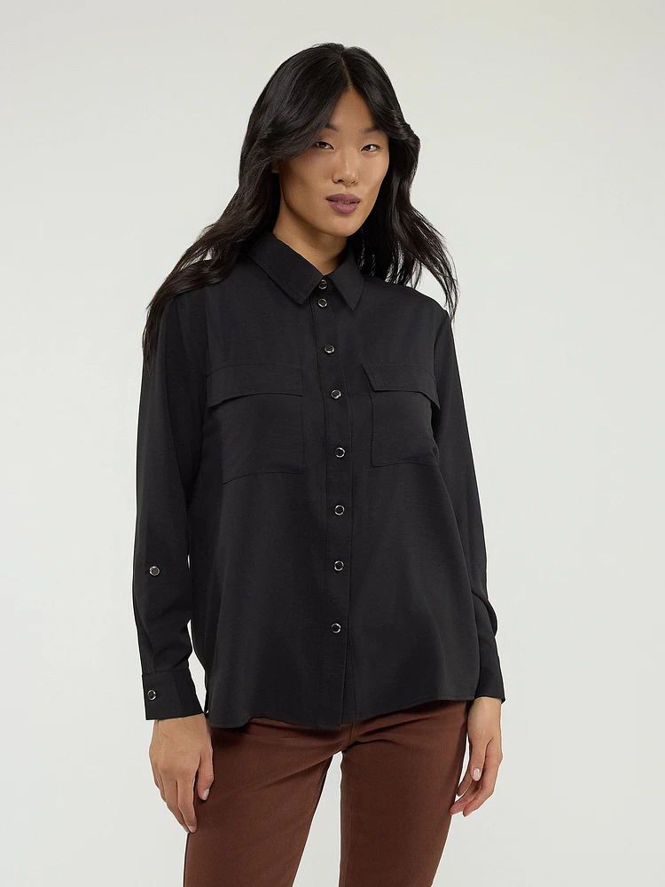 Blouse à manches longues avec boutons