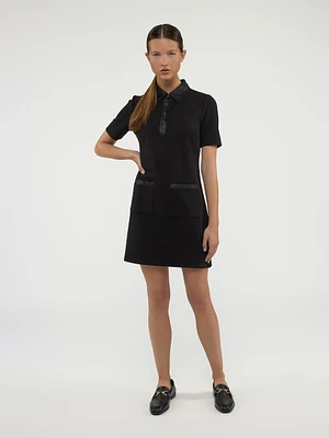 Robe courte droite en tricot