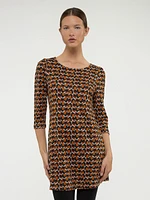 3/4-sleeve semi-fitted tunic