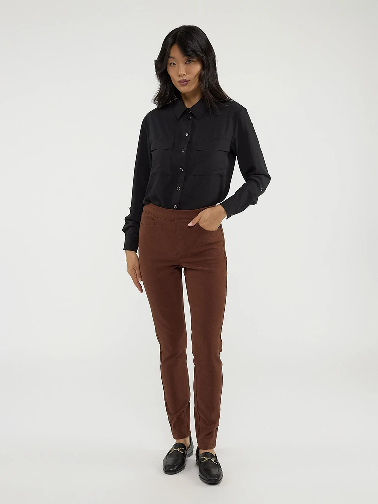 Skinny fitted pull-on jean