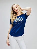 Short-sleeve semi-fitted t-shirt