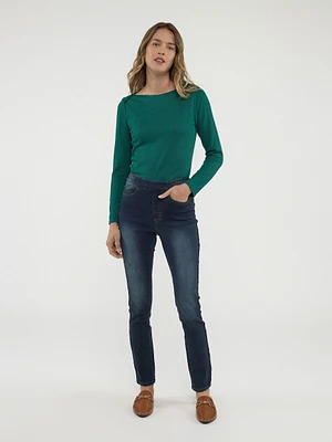 Jean skinny semi-ajusté à enfiler