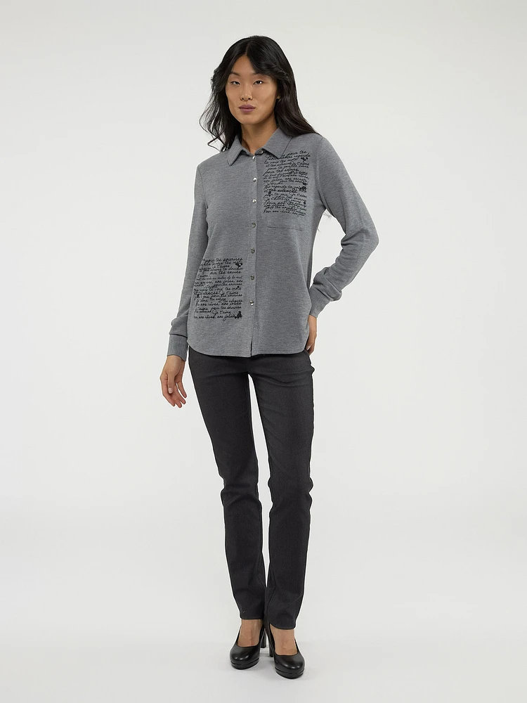 Blouse à manches longues avec boutons
