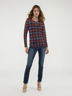 Long-sleeves fitted t-shirt