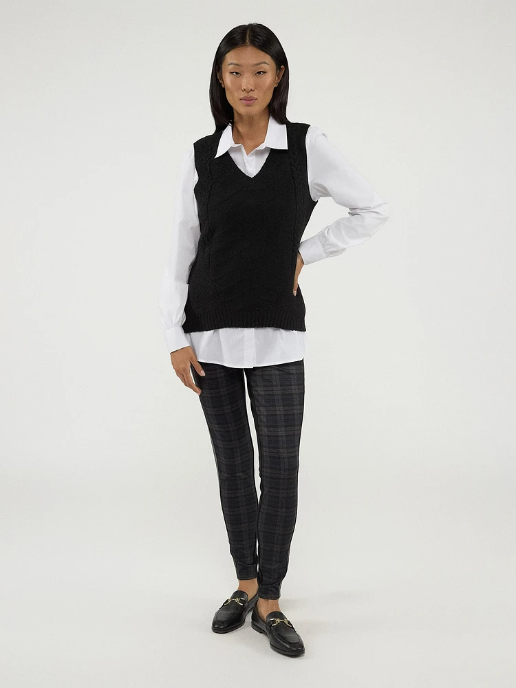 Pantalon étroit ajusté à enfiler