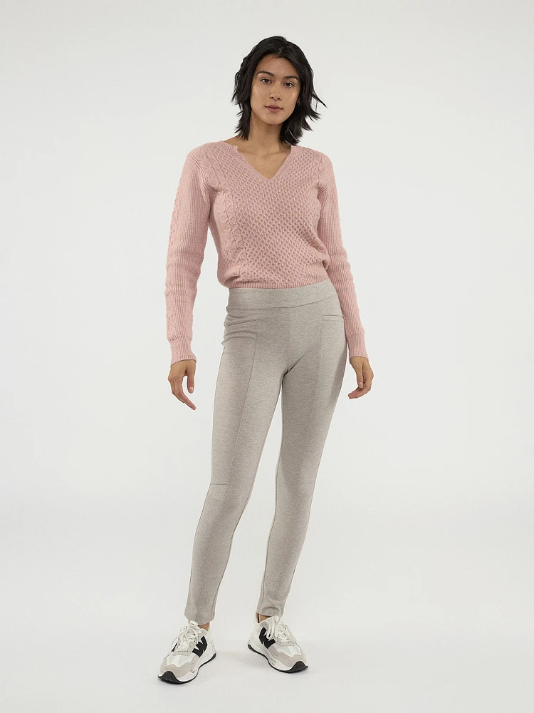 Skinny fitted pull-on pant