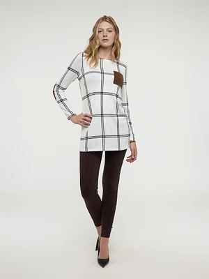 Long-sleevesemi-fitted knit tunic