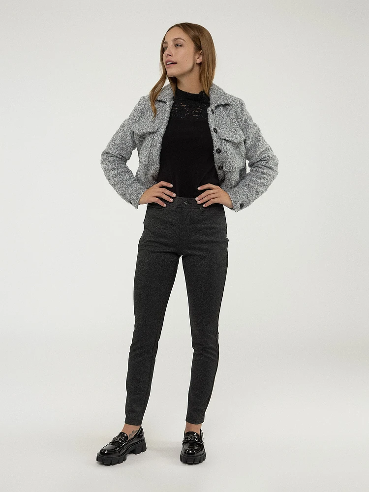 High waist narrow pant