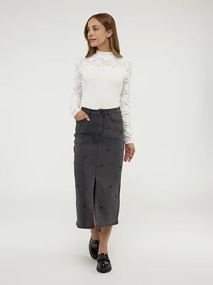 Long-sleeves fitted t-shirt