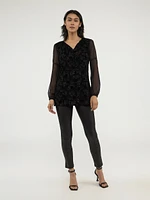 Long-sleeve loose blouse