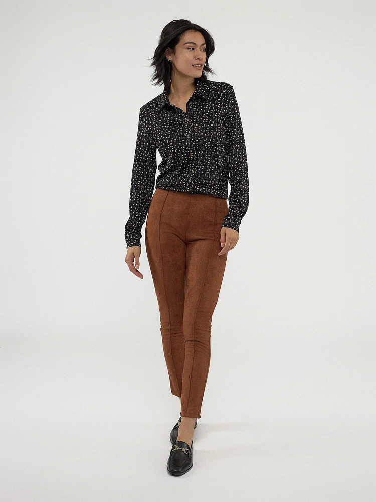 Skinny fitted pull-on pant