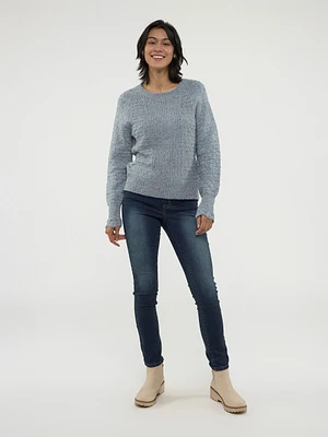 Long-sleeve loose pullover sweater