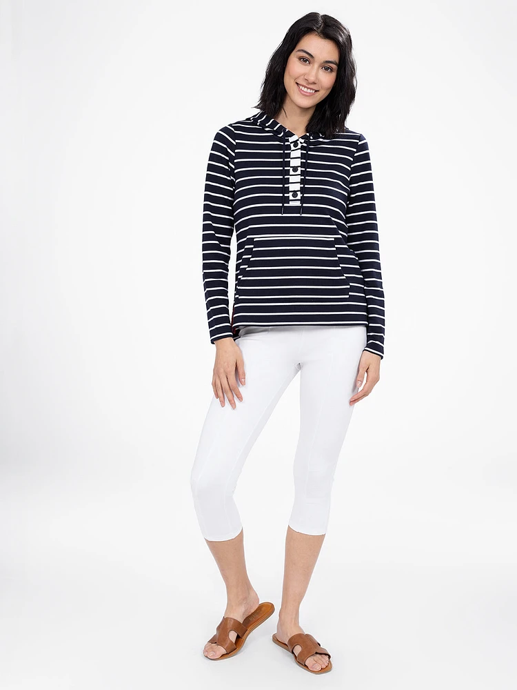 Skinny fitted knit pull-on capri