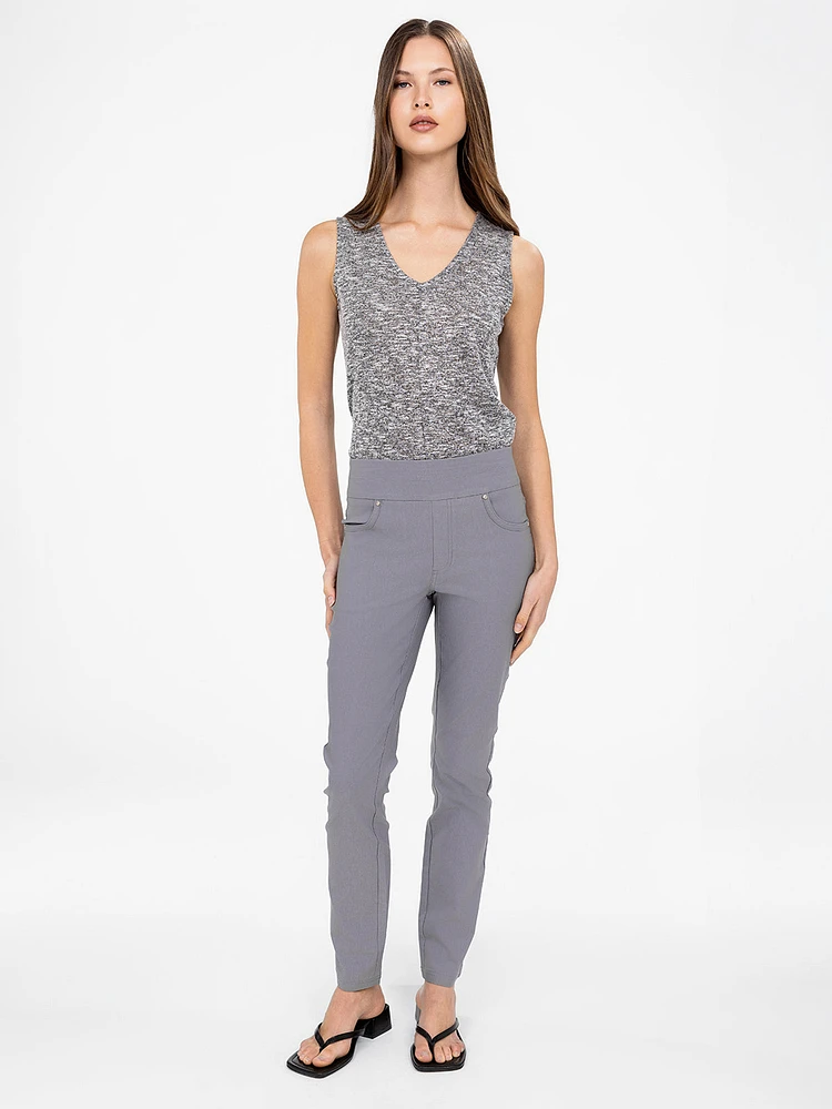 Skinny fitted pull-on pant