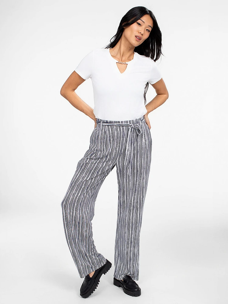 Pantalon large décontracté à enfiler